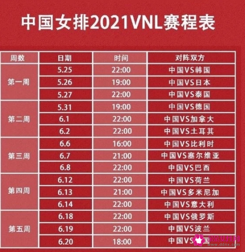 女排世联赛2021时间安排（2021女排世联赛赛程时间表）